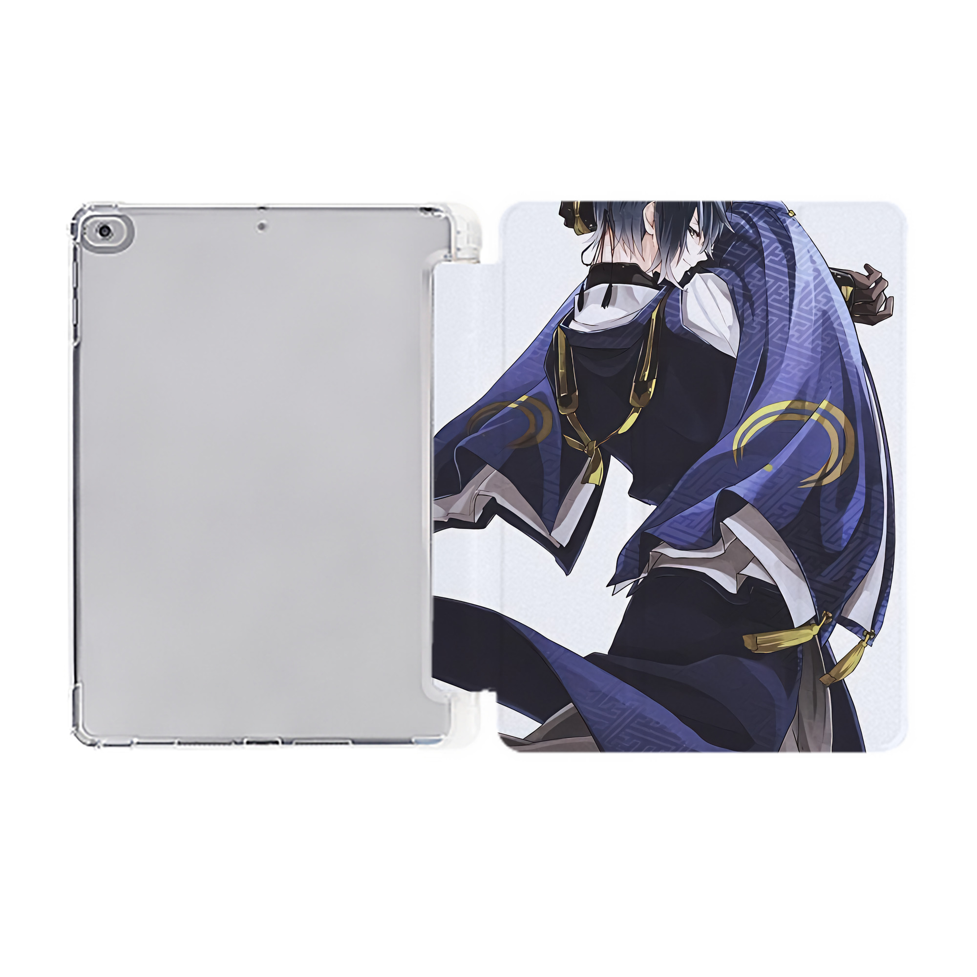 （画像用） 刀剣乱舞 Touken Ranbu IPad ケース ペン収納付き 三つ折りスタンド PUレザー×シリコン 対応機種9.5/10.5/10.9インチ